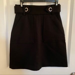 Black high waisted skirt